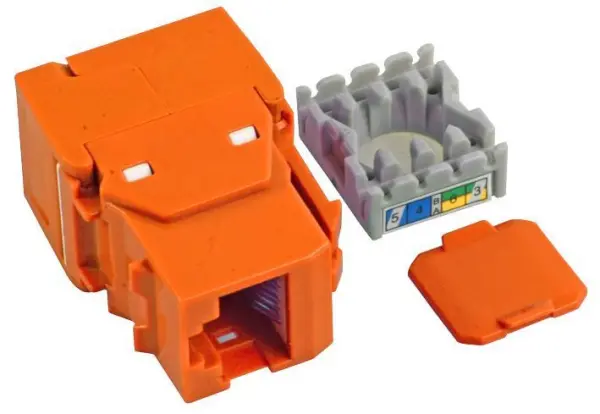 TUK Cat6 Tool-less Keystone Socket - Orange
