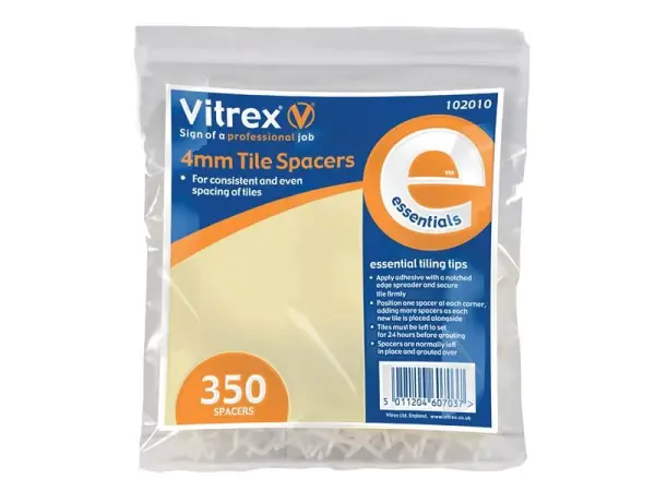 Vitrex Distanziatori per Piastrelle Essential 4mm (Confezione da 350)
