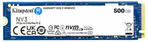 Kingston NV3 PCIe 4.0 NVMe M.2 2280 SSD, 500GB