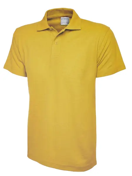Polo Unisex Ultra Cotton Uneek, 100% Cotone, Giallo, Taglia 9/10 Anni