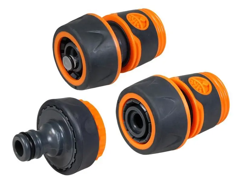 Faithfull 3/4in Plastic Hose Fittings Kit, 3-Piece