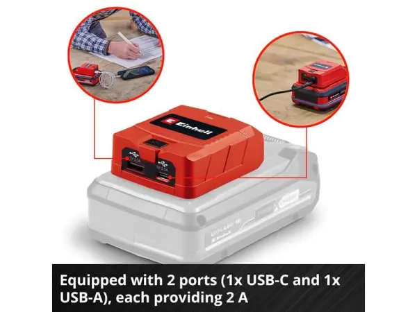 Einhell TC-CP 18 Li USB A/C-Solo USB Battery Adaptor
