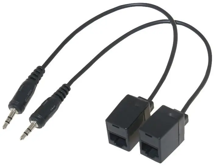 KEENE ELECTRONICS 3.5mm 잭 to Cat5 스테레오 오디오 익스텐더 - 100m