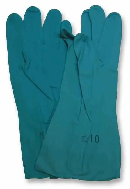 RARAION Super Nitrile Rubber Gloves, XL, Green