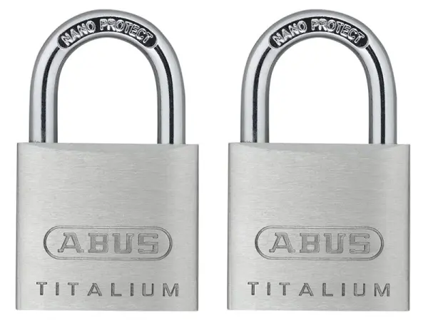ABUS Cadeados TITALIUM™ 64TI/30mm, Segurança Média, Pacote Duplo