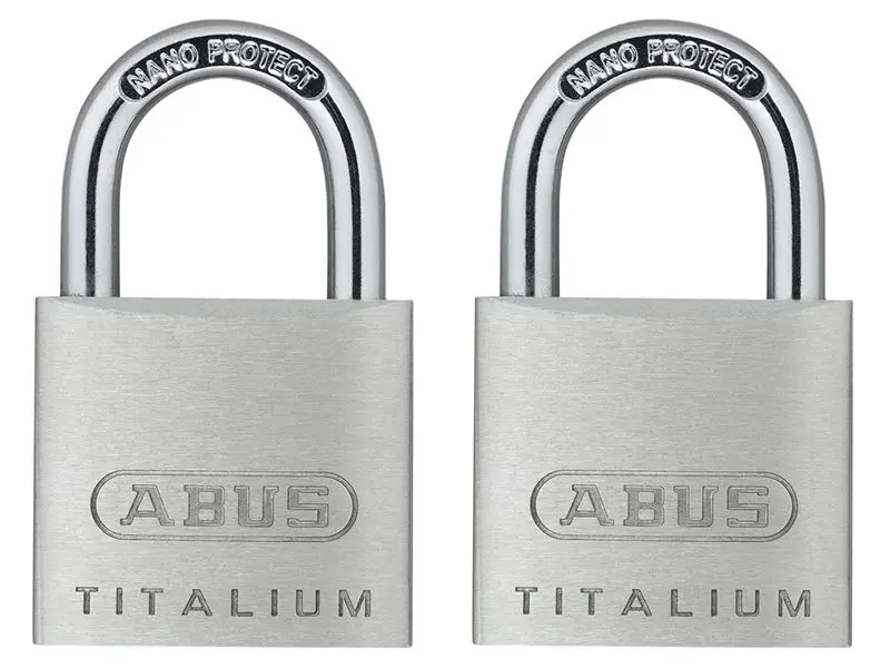 ABUS 64TI/30mm TITALIUM™ Twin Pack Padlocks, Medium Security, 30mm