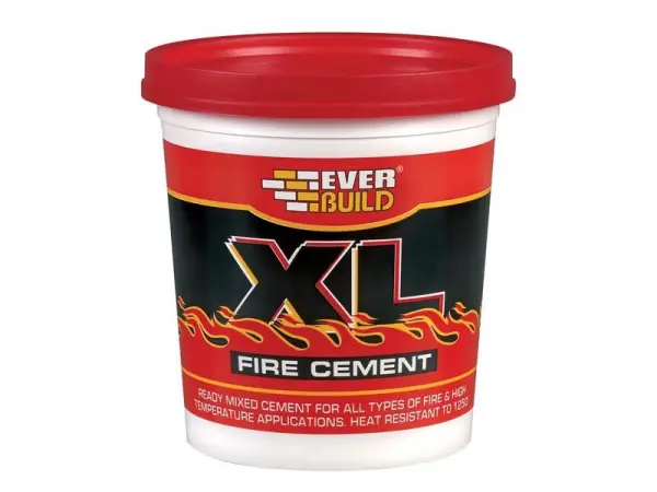 Everbuild Sika XL Fire Cement, 1kg, Heat-Resistant up to 1250°C
