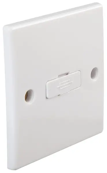 PRO ELEC - Prise de courant à fusibles 13A non commutée, Blanc, 86x86mm