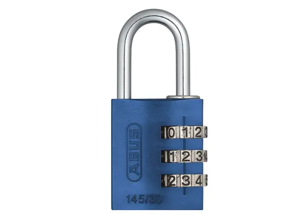 ABUS 145/30 Aluminium Combination Padlock, 30mm, Blue