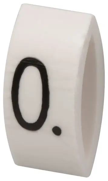 Multicomp Pro Tie-On Cable Marker, Number 0, Black on White, Pack of 100