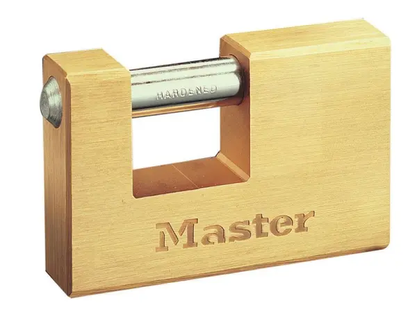 Master Lock Lucchetto a Blocchetto Rettangolare in Ottone Massiccio 63mm