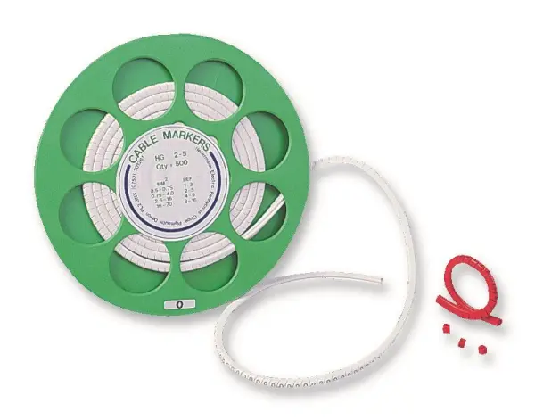HellermannTyton Helagrip Mk.2 Cable Marker, White, 1.3-2.8mm, Reel of 1000