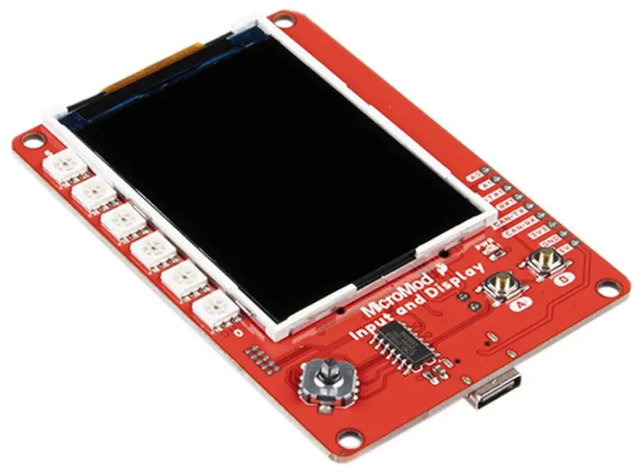SparkFun MicroMod Input and Display Carrier Board with 2.4” TFT