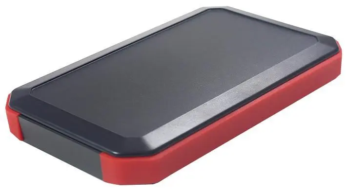 CAMDENBOSS Caja Portátil IP67 ABS Negra con Esquinas de Goma Rojas, 146x88x20mm