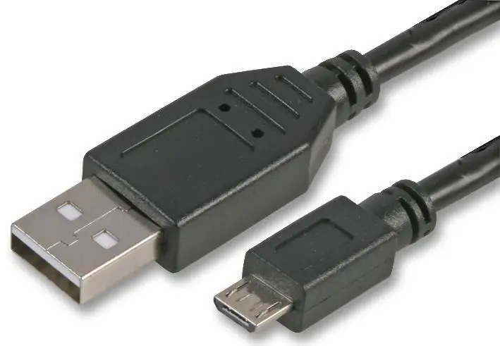 PRO SIGNAL Micro USB B to USB A Male Lead, 1m, Black