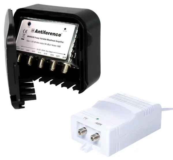 ANTIFERENCE 75 Series Masthead Amplifier Kit, 1 vstup/8 výstupů