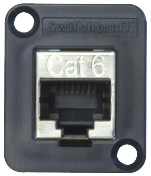 SWITCHCRAFT/CONXALL RJ45 Cat6 屏蔽面板轉接器
