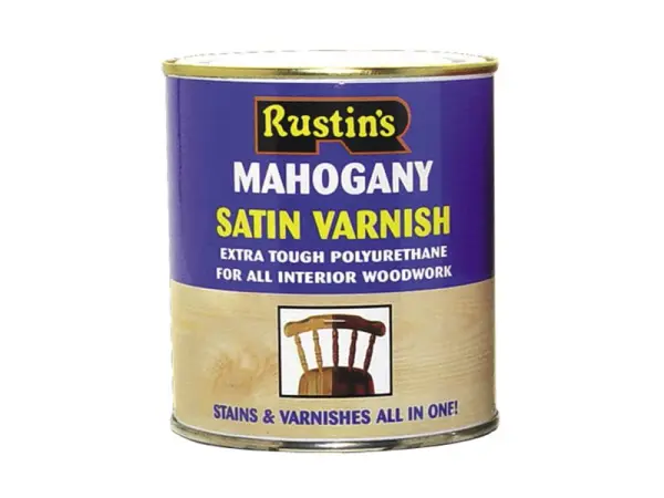 Rustins Vernis Polyuréthane Teinté, Finition Satin Chêne, 250ml