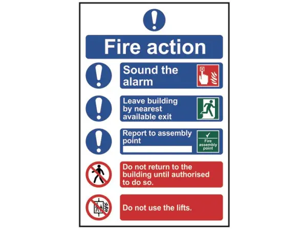 Scan 防火手順標識 PVC製 200×300mm