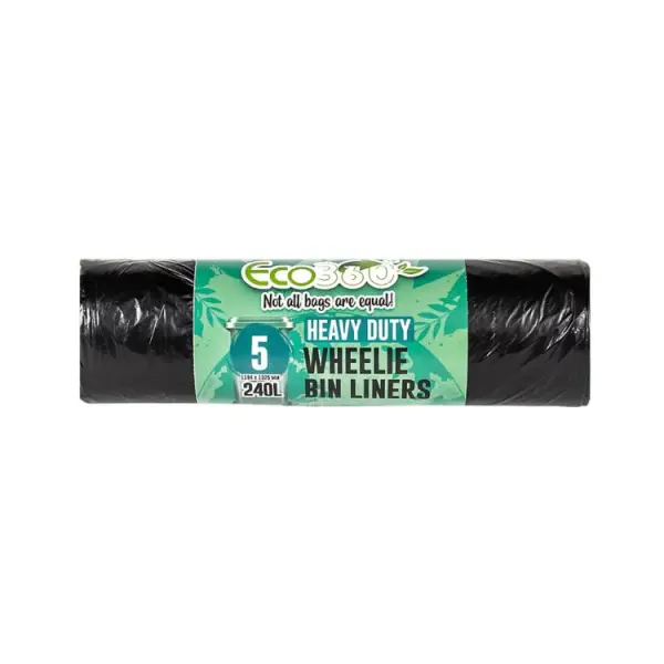 Eco360 240L Wheelie Bin Liner 5 Pack