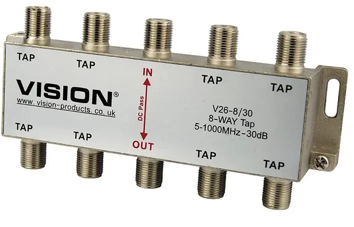 Vision V26-8/30 8-Weg Tap, 30dB, MATV