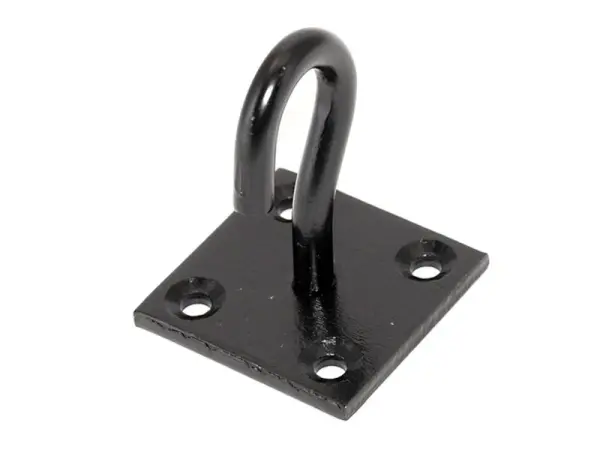 Plaque à crochet Faithfull 8 mm, finition japonaise noire, 50x50 mm