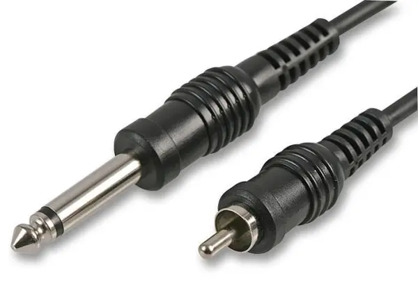 Pulse Kabel 6,35mm Mono Jack na RCA, 1,2m černý