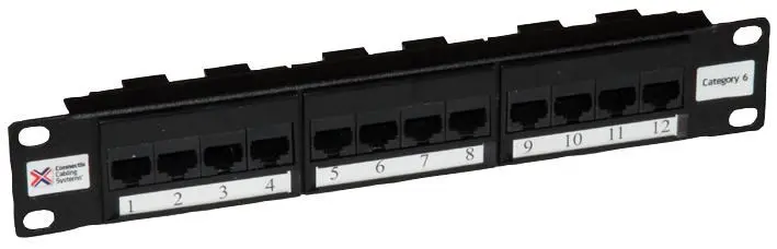 CONNECTIX CABLING SYSTEMS - Panneau de brassage Cat6 12 voies Elite 10 pouces