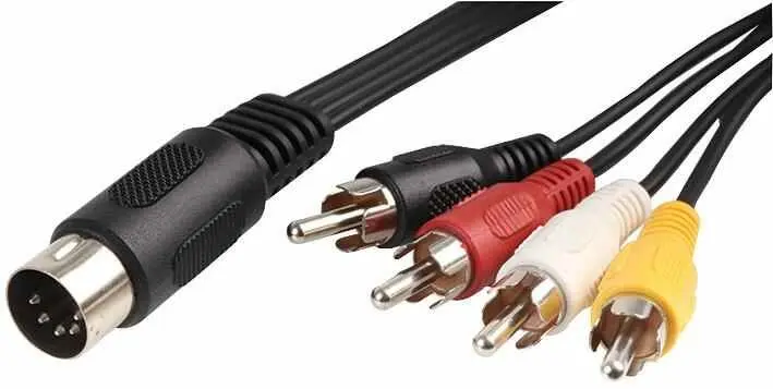 Pro Signal Kabel 5-Pin DIN na 4x RCA, 1,2m, černý
