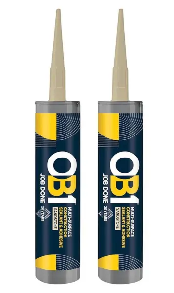 OB1 Sandstone Multi-Surface Construction Sealant & Adhesive Twin Pack