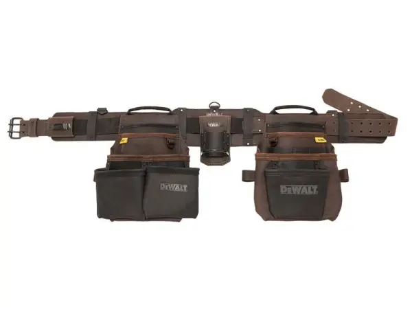 DeWALT Pro Leather Tool Rig with Belt, Nubuck Leather, 142cm