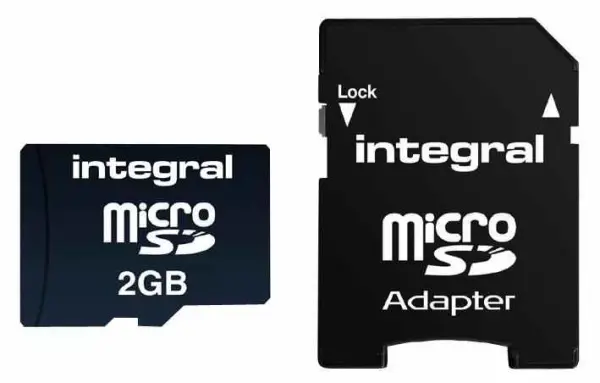 INTEGRAL 2GB MicroSD Card with SD Adapter