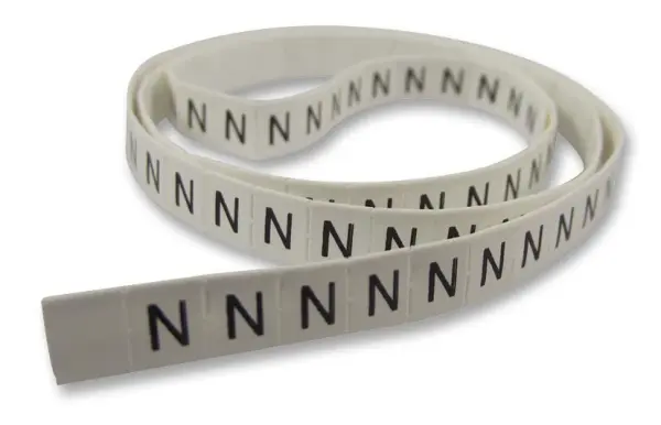 PRO POWER Pre-Printed Heat Shrink Cable Marker, White, 3mm, 100 Pack