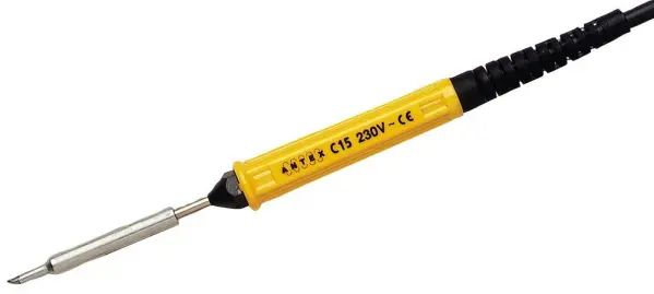 Antex C15 Soldering Iron, 15W 230V, Iron-Coated Bit