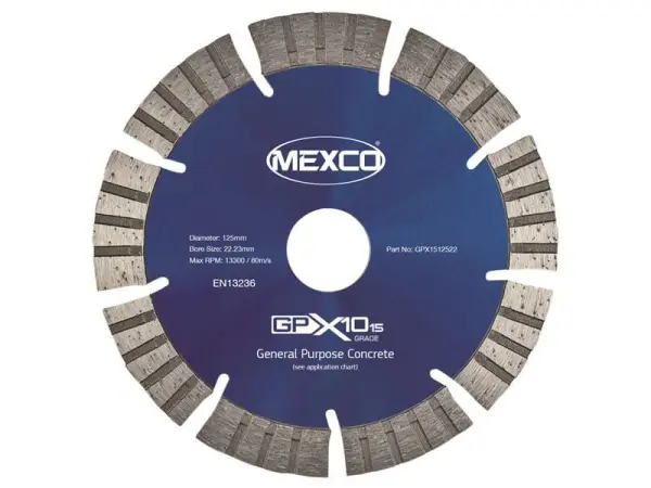 MEXCO - Bilah Pemotong Berlian Konkrit GPX10-15 - 125 x 22mm
