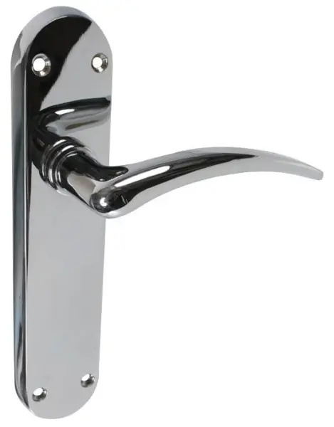VIBE Milan Polished Chrome Lever Latch Door Handles Pair