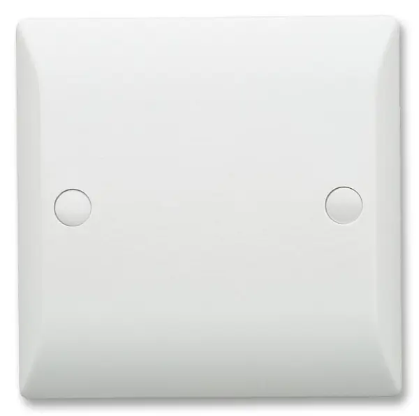 BG 1 Gang Afdekplaat, Wit, Slank Design