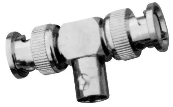 PRO SIGNAL BNC Socket to 2x BNC Plugs Tee Adaptor, Nickel Brass