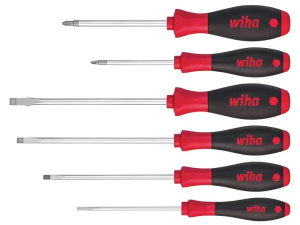 Wiha SoftFinish SL/PZ Tacair Scriúnnaí, 6-Piosa