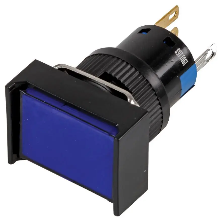 RJS ELECTRONICS - Beleuchteter Drucktaster, SPDT, ständig leitend, 12V DC, 3A, 