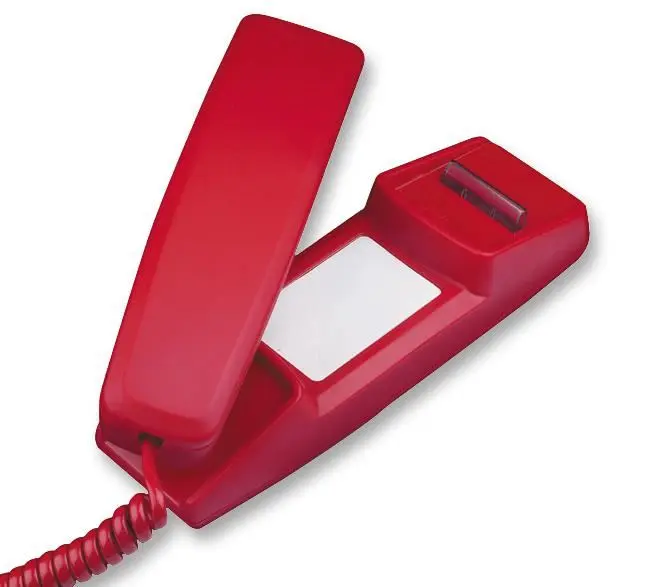 INTERQUARTZ 슬림라인 핫라인 전화기, 레드
