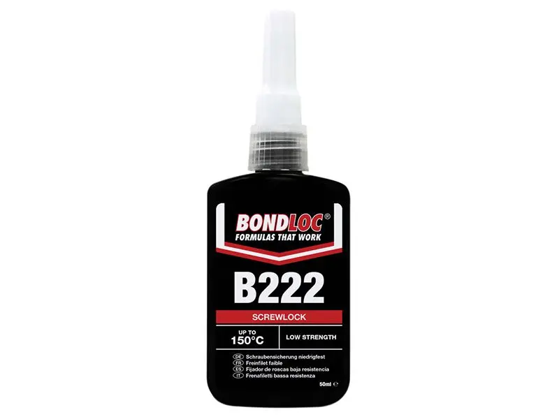 Bondloc B222 Adesivo Bloccafiletti a Bassa Resistenza, 50ml