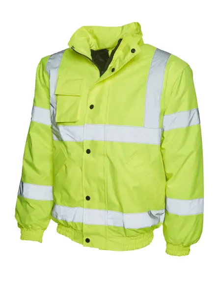 Uneek High Visibility Bomber Jacket - EN471 Class 3, Yellow, 2XL