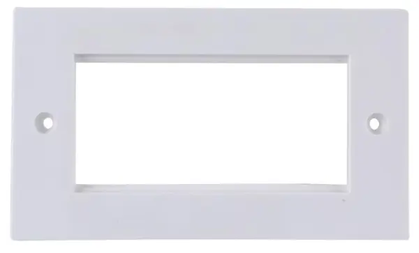 PRO SIGNAL מסגרת קיר כפולה מודולרית, 4 יציאות, לבן