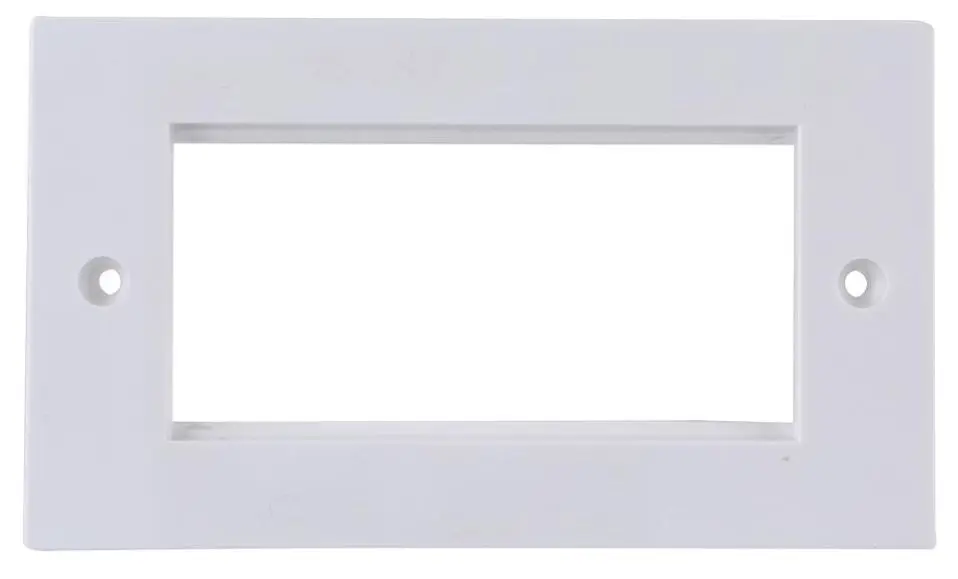 PRO SIGNAL 2G Double Modular Wallplate Frame, White, 4 Ports