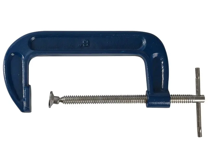 BlueSpot Fine Thread G-Clamp, Cast Iron, 100mm (4in)