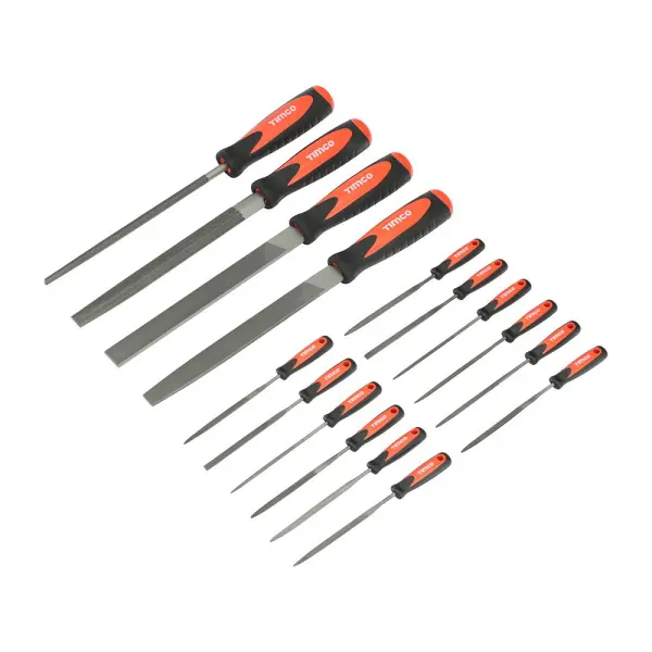 Timco File & Rasp Set, 16-Piece, High-Grade Steel
