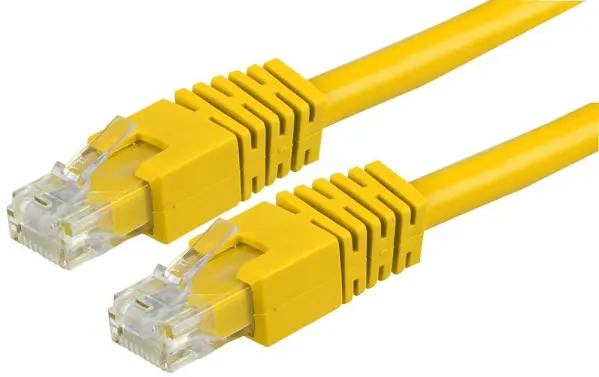 PRO SIGNAL Câble Ethernet Patch RJ45 Mâle-Mâle Cat6 UTP, 3m Jaune