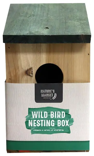 REDWOOD Bird Nesting Box, Wooden, 122x115x215mm