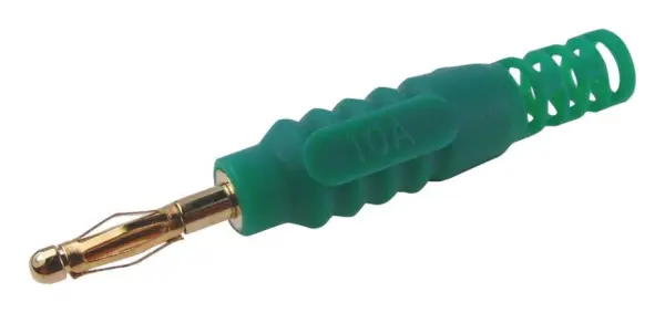 CLIFF Banana Plug 2mm, 60VDC 10A, Πράσινο, Χρυσή Επικάλυψη